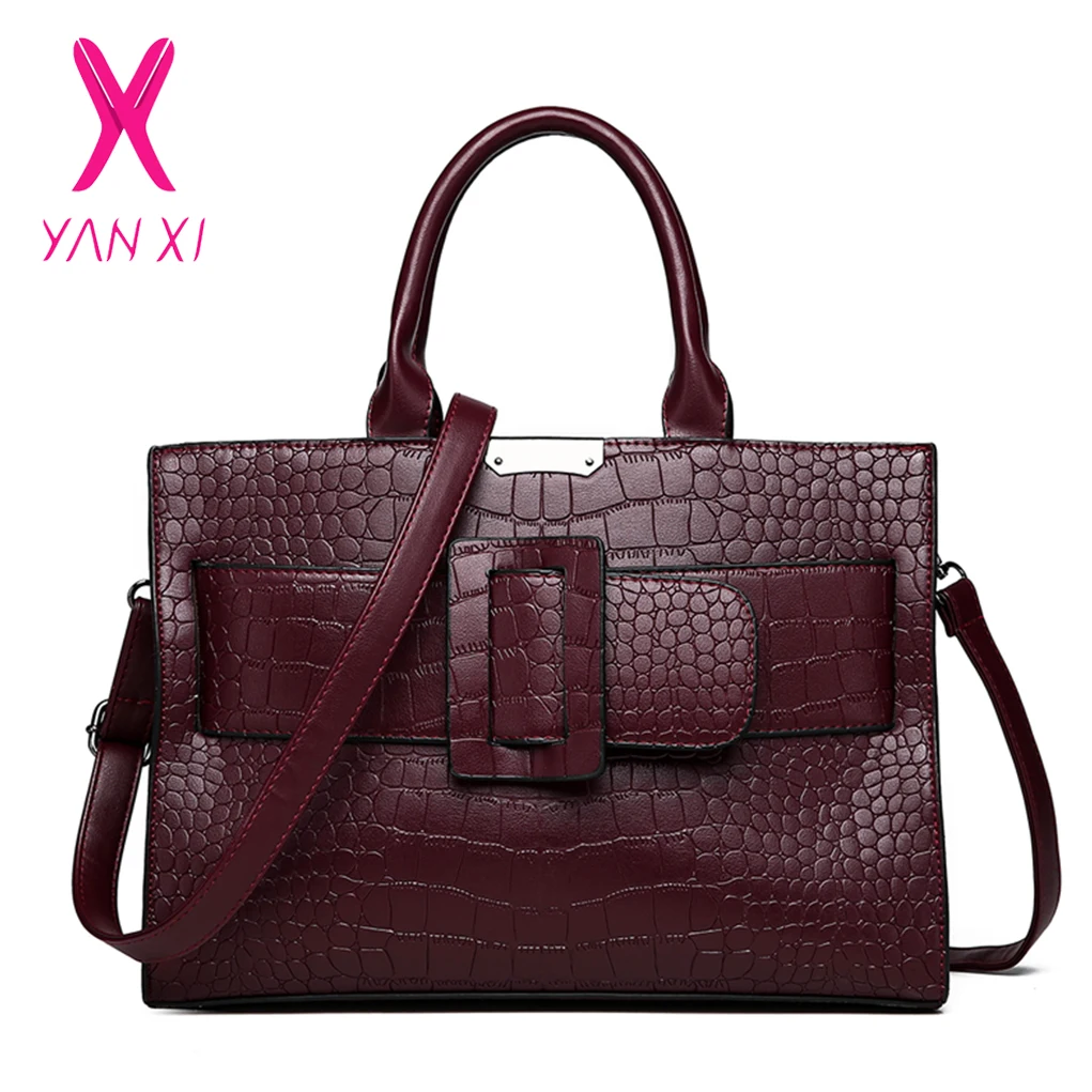 

2018 Autumn New Style High Quality Soft PU Leather Top-handle Bag Fashion Women Messenger Bag Larger Shoulder Bag Sac A Main