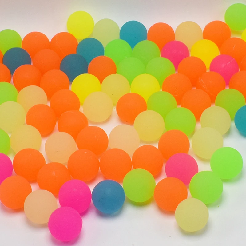 

3cm Noctilucent Solid Color Rubber Bouncing Bouncy Balls malabares Juggling Jumping Outdoor Sports Toys for Baby Kids
