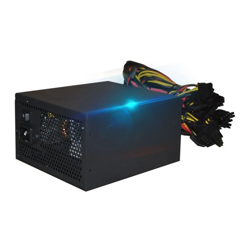 LESHP 2000W ATX Gold Mining Power Supply SATA IDE 8 GPU for ETH BTC Ethereum Coin Miner Support 8 Graphics Card Power Supply