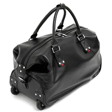 Расширенный качества из искусственной кожи Бизнес прокатки Чемодан Ёмкость 20/18 дюймов дорожная сумка Для мужчин Тележка Мягкий Для мужчин студент багажник чемодан