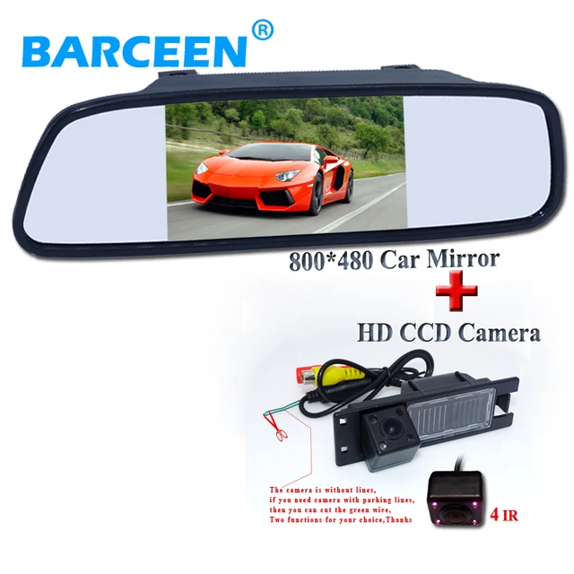 Cheap 5 "กระจกรถยนต์+กล้องด้านหลังรถระบบที่จอดรถสำหรับO PEL A Stra H/C Orsa D/m eriva A/V Ectra C/Zafira B, FIATสำหรับแกรนด์