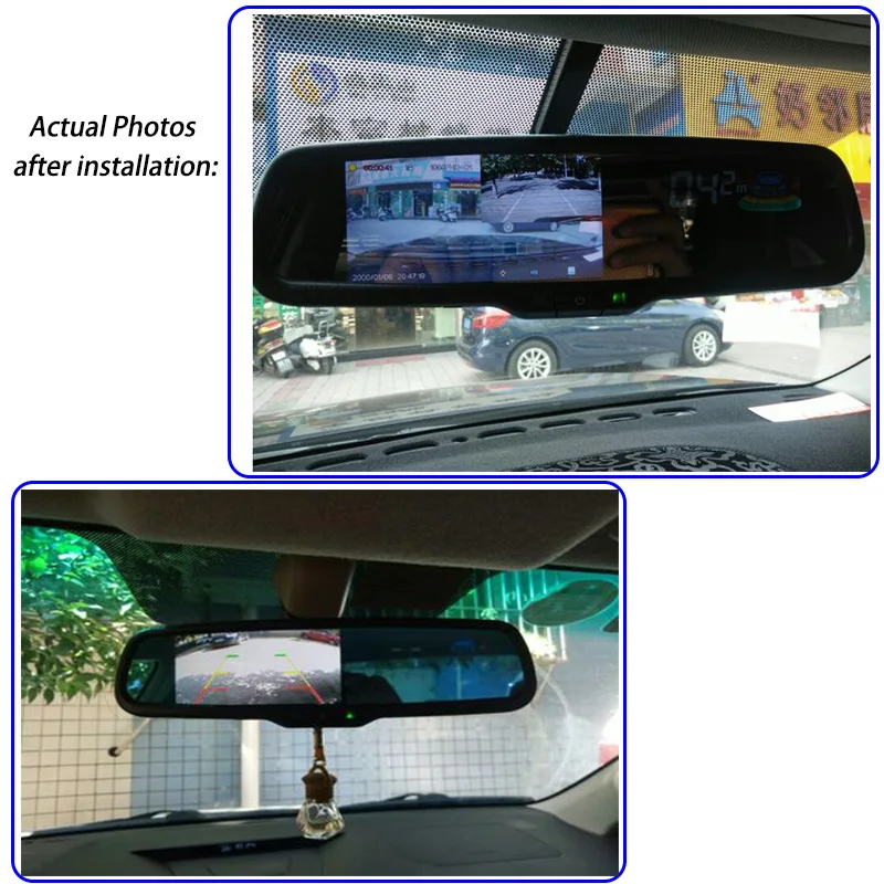 1080P автозатемнение зеркало заднего вида Зеркало заднего вида DVR " ips парковка для контроля уровня сахара в крови с Кронштейн Видео Регистраторы Двойной объектив тире Камера Cam