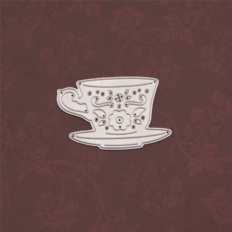 5*5cm Tea Coffee Cup Metal Cutting Dies Stencils For Scrapbooking Decorative Embossing Suit Paper Cards Die Cutting Template