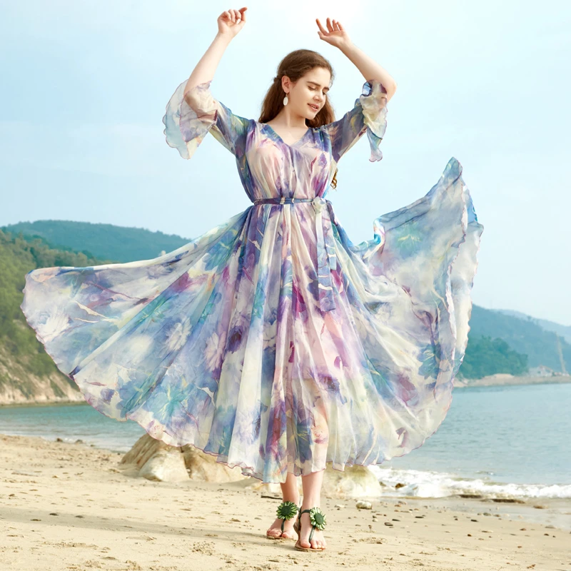 Summer Spring Fashion Women Long Dress ...