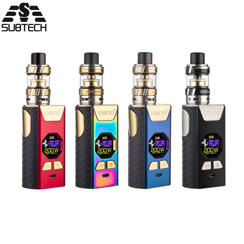 

SUB TWO Superhero 200w Electronic cigarette 200W VW TC APV Box Mod Kit USB Upgrade Function Temperature Control Coils