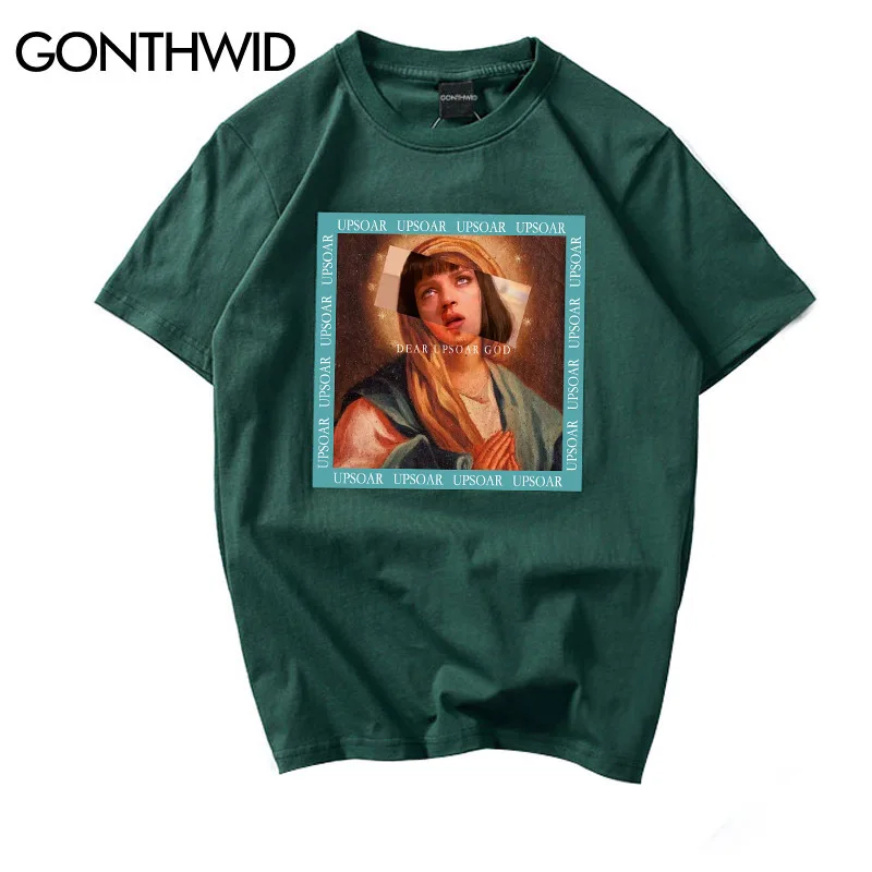 

European Renaissance Blessed Virgin Mary Style Oilcloth Painting Style Unisex Short Sleeves Tshirt Men's T-shirt Women Top