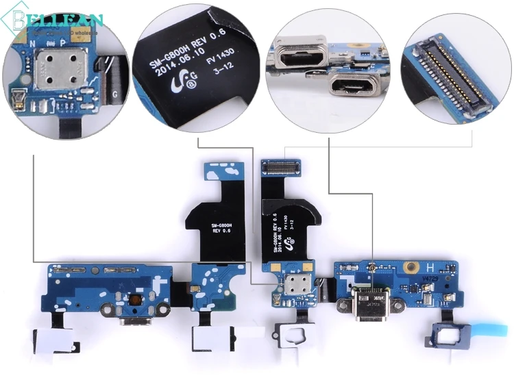 

1pcs Catteny For Samsung Galaxy S5Mini S5 Mini G800 G800F G800H G800T Dock Micro USB Connector Charging Port Flex Cable