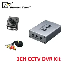Мини 1CH CCTV DVR работает с 64 Гб памяти, поддержка питания, запись обнаружения движения