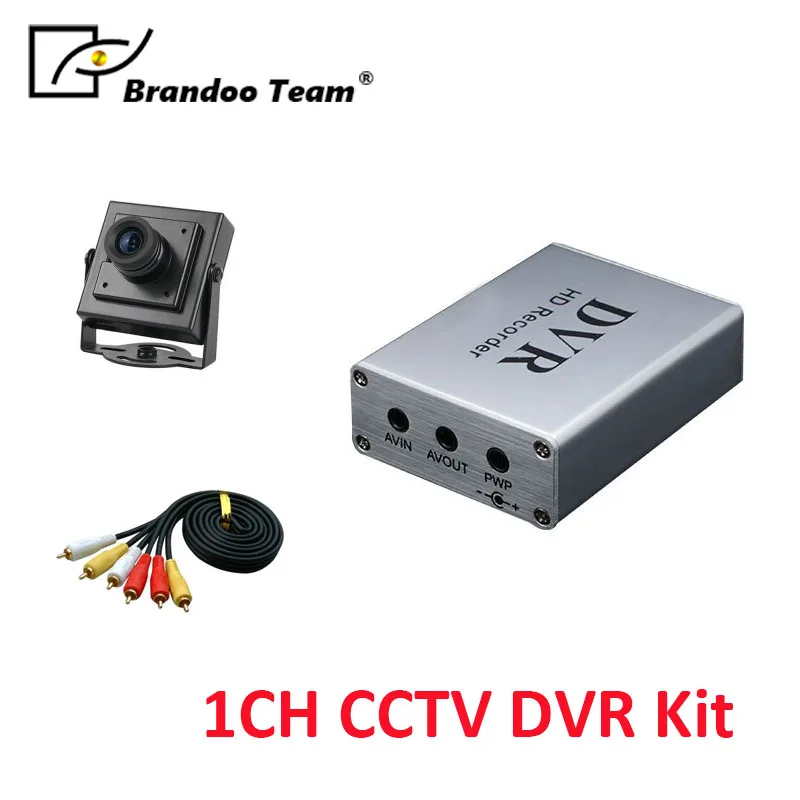 Мини 1CH CCTV DVR работает с памятью 64 ГБ поддерживает питание запись обнаружения