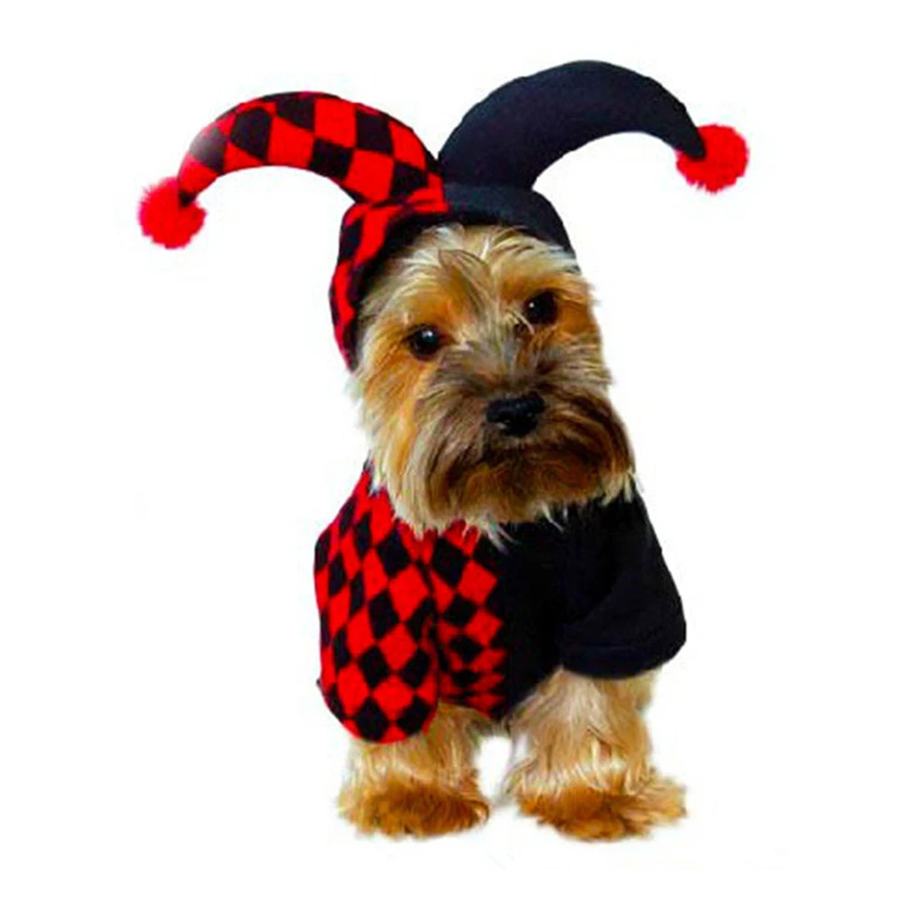 

Cosplay Clown Costumes Puppy Kitten Apparel Clothes Hoodies Halloween Novel Dog Pet Cat Clothes For Small Dogs Kitty Puppy
