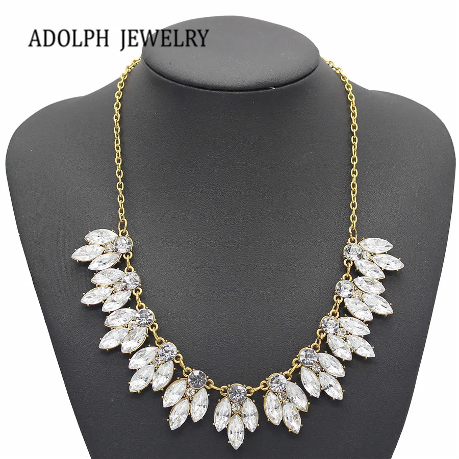

ADOLPH Jewelry Sale 2015 New Arrival Vintage Jewelry Crystal Flower Chokers Necklace Necklaces & Pendants Woman Gift NJ-022