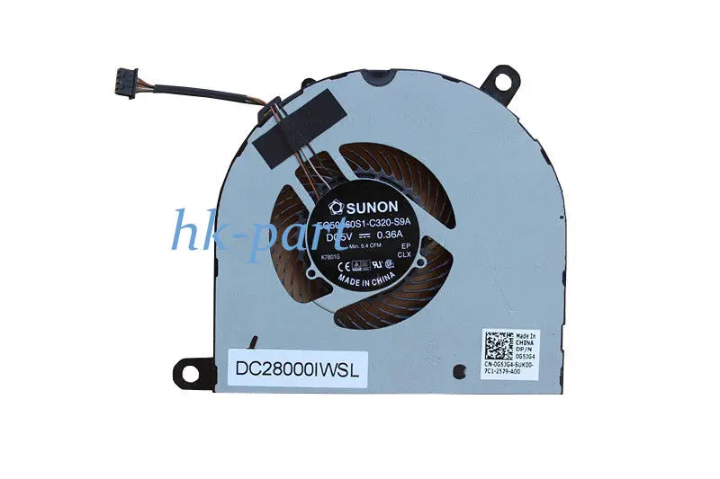 Новый для ноутбуков Dell процессора Вентилятор охлаждения cooler 4-провода 0G5JG4 CN-G5JG4 DC28000IWSL