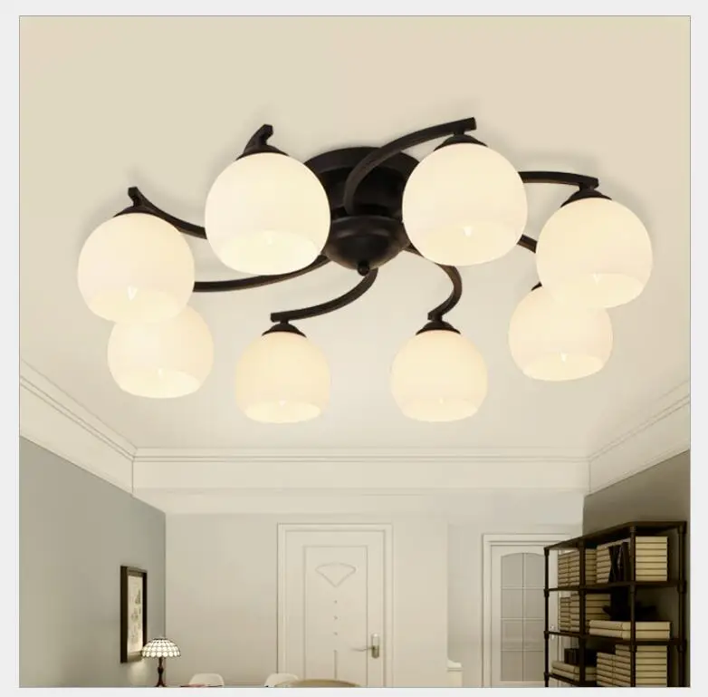 

85-265V LED Ceiling Lights Ceiling Lighting Black Creative Personality Ceiling Lamps Fixtures Living Room Lustre free shipping