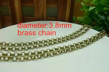 

Free Shipping -5 meter of Antique Bronze Round Ring Cable Chain,Diameter 3.8mm,Made of Brass,Vintage Metal Chain For Jewelry