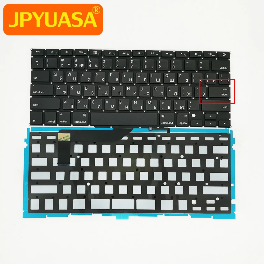 

New Small Enter Key RU Russian keyboard with Backlight For MacBook Pro Retina 15.4" A1398 2012-2015 Years