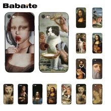 Babaite Leonardo da Vinci Мона Лиза ПЭТ кошка художественная эстетика PhoneCase для iphone 11 Pro 11Pro Max 8 7 6 6S Plus X XS MAX 5S SE XR