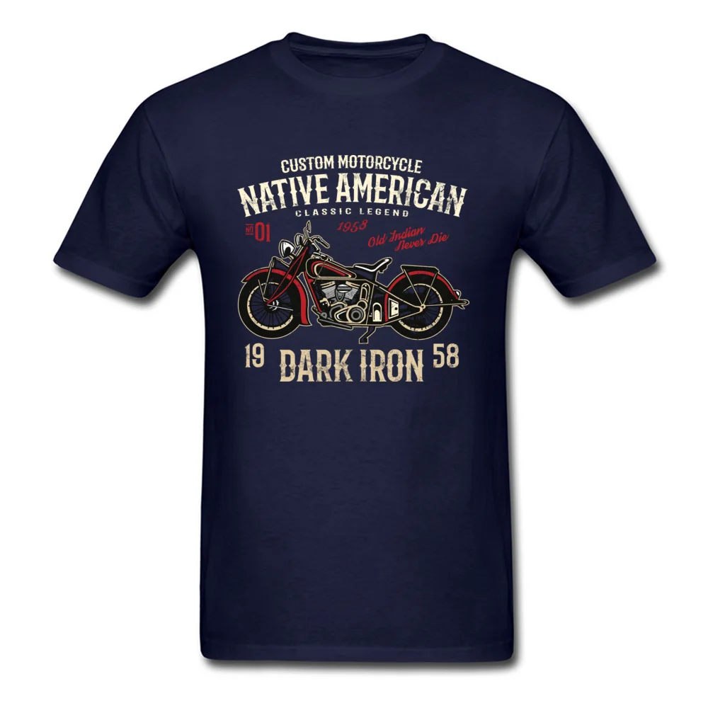 American Motorcycle 2018 Hot Sale Short Sleeve Party Top T-shirts 100% Cotton Crewneck Men's Tops Shirt Street T-Shirt Summer American Motorcycle navy