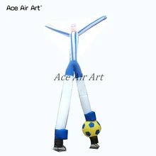 Реклама две ноги надувной футболист небо кукольная модель, надувной танцор неба поставляются с 2 мощными электрическими вентиляторами