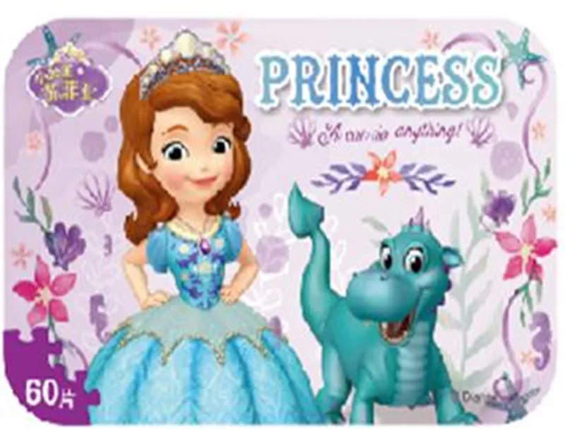 Disney Princess Puzzle Sofia the First Frozen 60 шт. железная коробка упаковка игрушка для девочек
