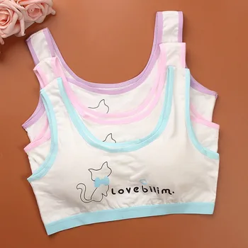 

Baby Child Girls Tanks Cozy Underwear Bra Vest Girls Cotton Underclothes Kids Sport O-Neck Undies Camisoles