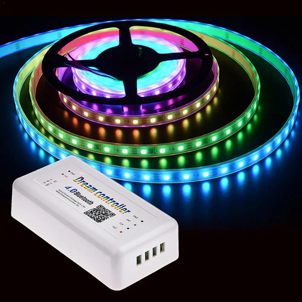 

LAIDEYI DC5V-24V WS2811/WS2812/WS2801/SK6812 Magic Light Strip Controller LED tape Digital Colorful Bluetooth Music Controller