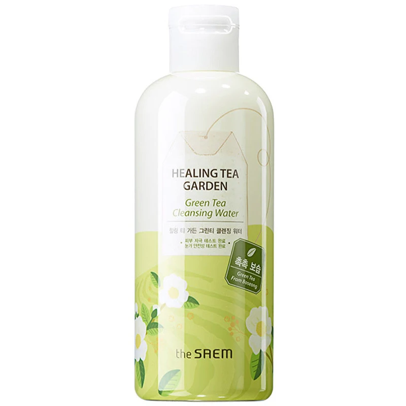 

THE SAEM Healing Tea Garden Green Tea Cleansing Water 300ml Facial Cleanser Face Skincare Shrink Pores Makeup Remover