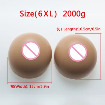 

2000g/pair Women Artificial Silicone Fake Breast Forms Full Boobs Enhancer Cross Dresser Breast Forms Fake Boobs F CUP