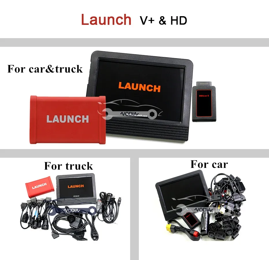 Launch X431 V+& X431 HD сверхмощный 10," планшет диагностический сканер для грузовиков инструмент для 12 В/24 В Авто полная система диагностический инструмент