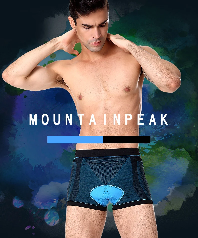 Mountainpeak велосипедные шорты coolmax 3D Мягкий противоударный MTB горный велосипед шорты Фитнес комфорт Нижнее белье велосипедные шорты