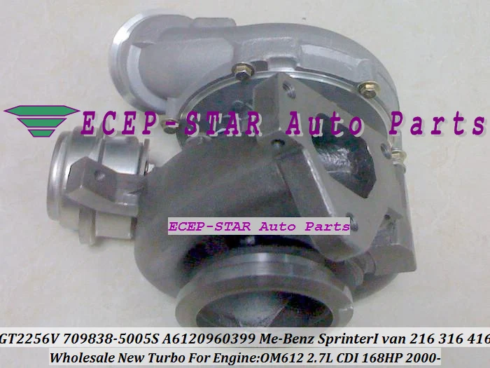 GT2256V 709838-0004 A6120960399 709838 Turbo Turbocharger For Mercedes Benz Sprinter I Van 216CDI 316CDI 416CDI OM612 2.7L 168HP (2)