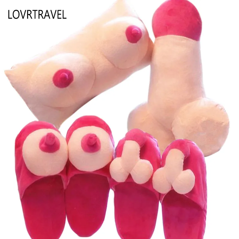 Plush Cushion Big Boobs Breast Toy Penis Dick Pillow Couple Funny Gift Erotic Pillow Cushion Home Slippers Valentine Day Present|pillow couple|pillow cushioncushions home - AliExpress