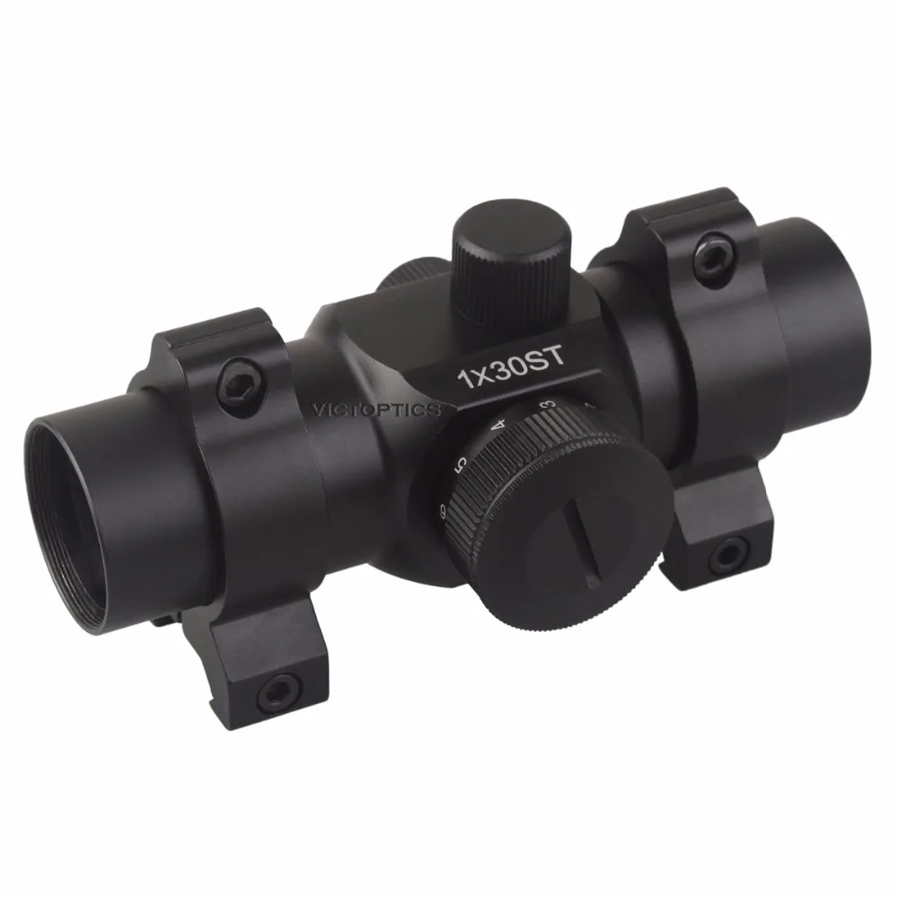 10 шт. прицел Victoptics 1x30 для охоты 11 уровней с красной точкой и трубкой 30 мм