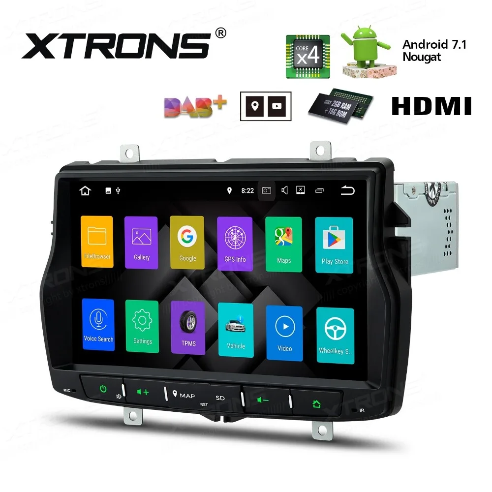 Discount 8" Android 7.1 OS Car Multimedia Navigation GPS Radio for Lada Vesta 2015-2018 with 2GB RAM 16GB ROM & Multi-Window View Support 1