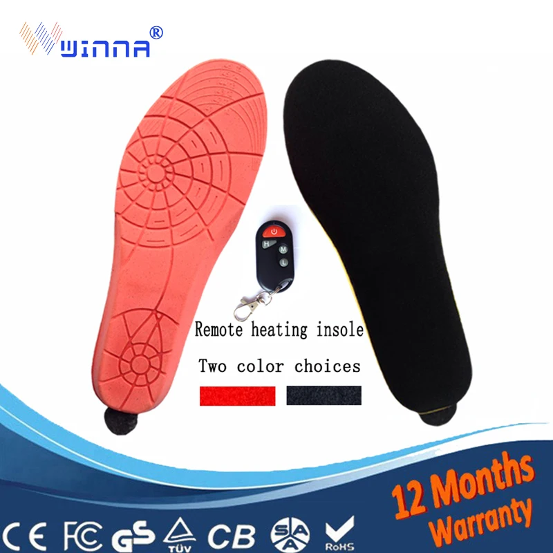 Wireless Remote Control 1800mAh Battery Powered Heating Insoles