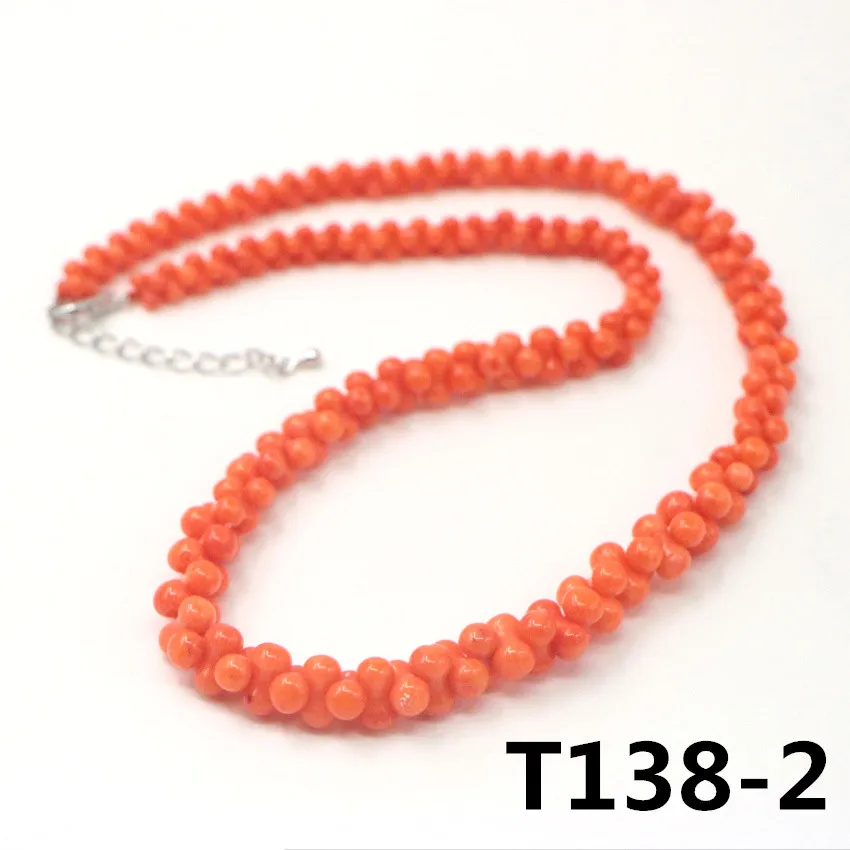 Natural red coral necklaces for women necklace best friend necklace gemstone jewelry wholesale sterling silver 925  (26)