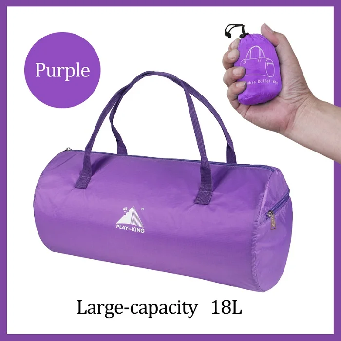 Спортивная сумка для плавания, тренировочная сумка для спортзала, складные нейлоновые водонепроницаемые сумки для портативной большой емкости, уличная Сумка-тоут для мужчин и женщин, спортивная сумка - Цвет: Purple