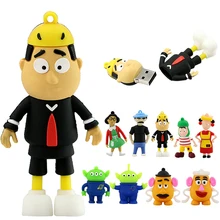 USB флэш-накопитель 128 ГБ История игрушек мультфильма Базз Лайтер Флешка 64 ГБ 32 ГБ 16 ГБ 8 ГБ 4 ГБ карта памяти, Флеш накопитель мини-диск подарки