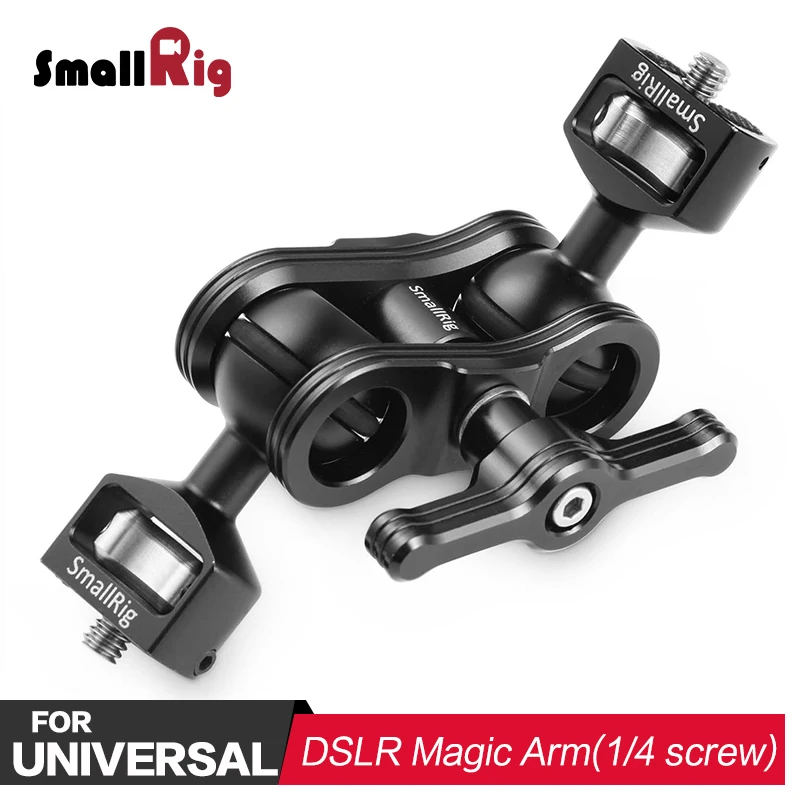 

SmallRig DSLR Camera Accessories Articulating Arm with Double Ballheads( 1/4" Screw) for Monitor Flash Light Support 2070