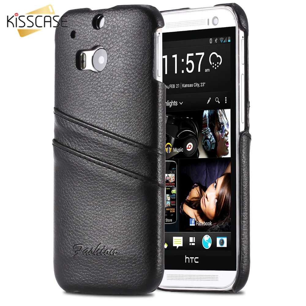 

KISSCASE Retro Litchi Pattern Leather Phone Case For For HTC M8 Cases PU Leather Phone Cover For iPhone 5 5S SE Samsung S5 Coque