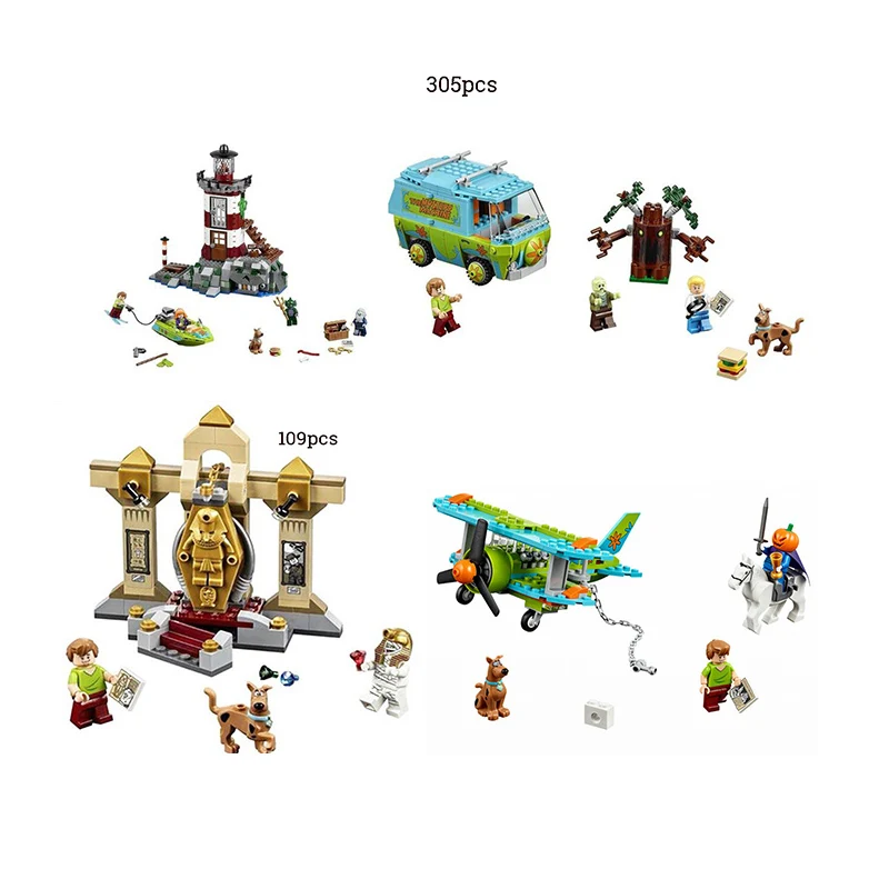 

BELA10432 10430 10431Compatible Scooby Doo Figures Mystery Mansion 75904 Building Bricks Educational Toys For Children