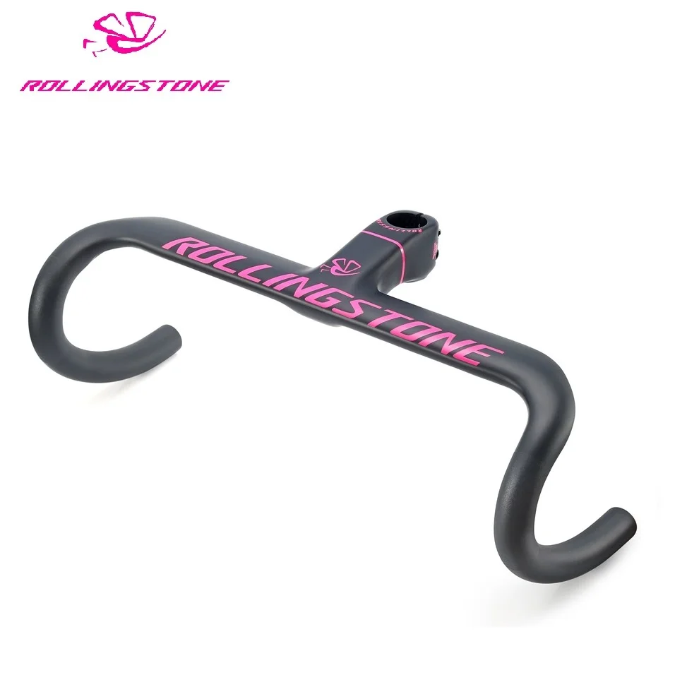 Rolling Stone Road handle bar carbon aero integrated stem Drop 28 6*90 мм 100 390 410 430mmm SGS|Велосипедный руль| |