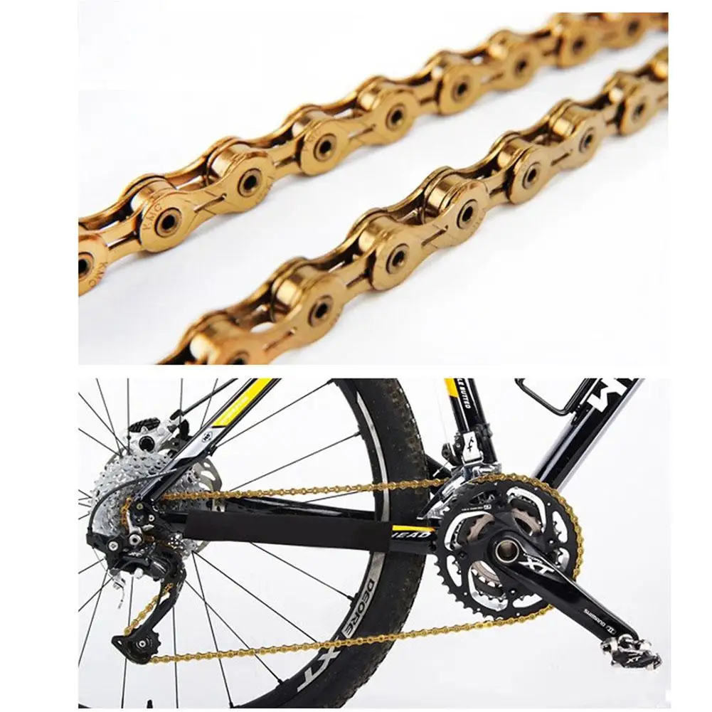 LumiParty Bicycle Chain 112 knots 1/2" x 1/8", 112L gold silver cycling