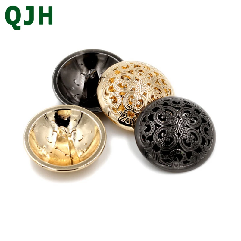

High-grade Hollow 10pcs, golden black button in gold, the world famous classic brand buttons, clothing accessories DIYmaterials