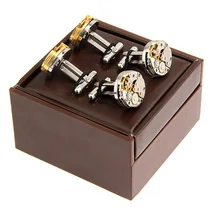 Модные запонки Подарочная коробка 12 шт./лот искусственная кожа с покрытием Дисплей Вышивка Крестом Пакет 2 пары запонки коробка