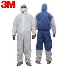 3 м 4535 химические защитные комбинезоны зимние комбинезоны с капюшоном защитная с эластичной резинкой на талии, Костюмы против сухих частиц/химических всплеск H020109
