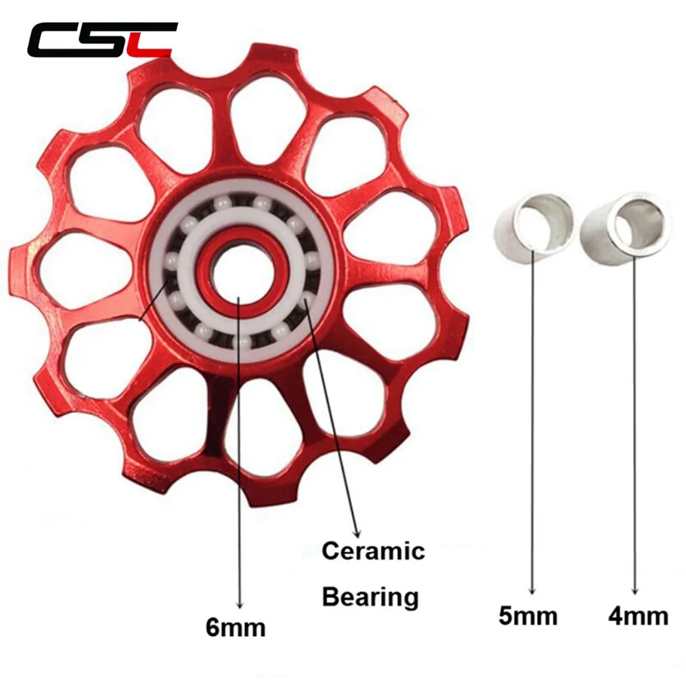 Роликовый переключатель керамический подшипник 8T 10T 11T 12T 13T 14T 15T 16T 17T сплав задний шкив Jockey колесо дорожный велосипед направляющий ролик