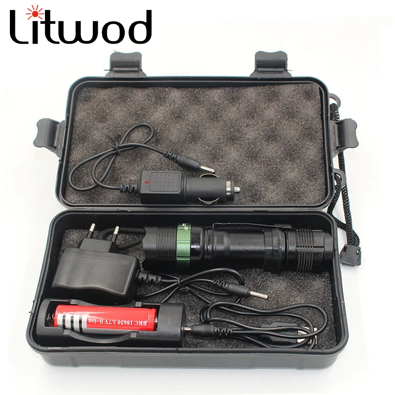 

Litwod CK91 Aluminum Powerful Led Flashlight XML T6 Torch Waterproof Portable LED Light Tactical 18650 Rechargeable Torch