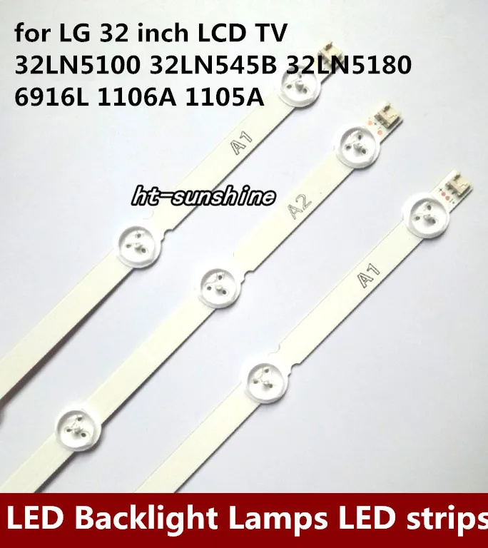 

100% Новинка 30 шт. (20 * A1 * 7LED, 10 * A2 * 8LED) светодиодная подсветка для LG 32 "ROW2.1 6916L-1105A 6916L-1106A 6916L-1204A 6916L-1205A 63 см