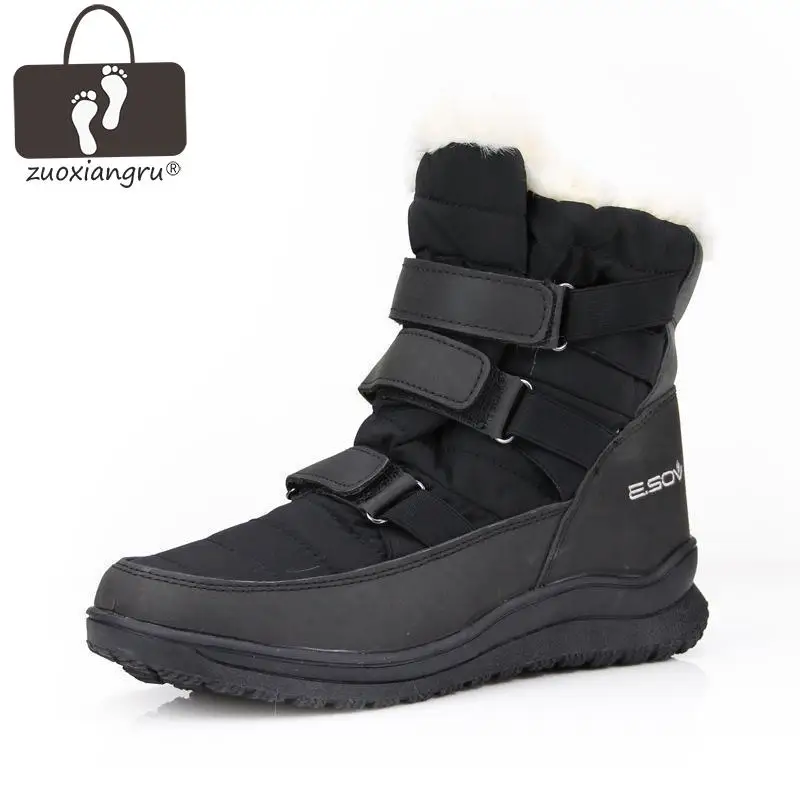 

Zuoxiangru Warm Ankle Women's Boots New Three-button Non-slip Female Winter Snow Boots Plush Velvet Woman Warm Shoes