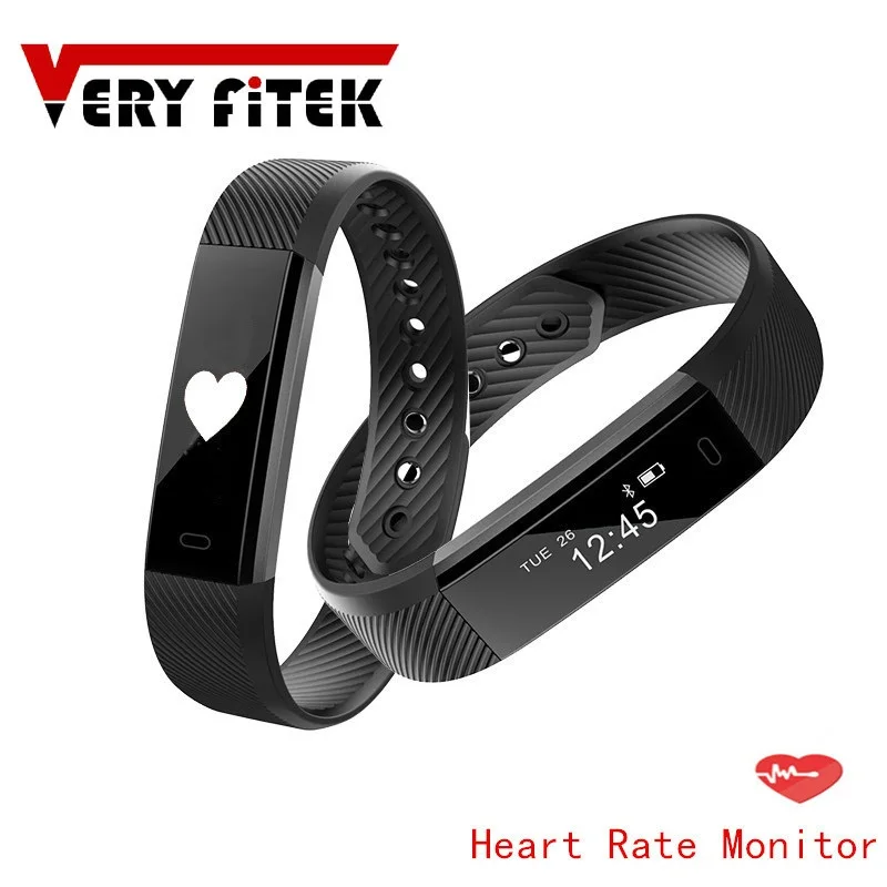 

ID115 HR Waterproof Smart Bracelet Watch Sport Pedometer WristBand for Android iOS pk Xiomi Fitbits with Heart rate Monitor